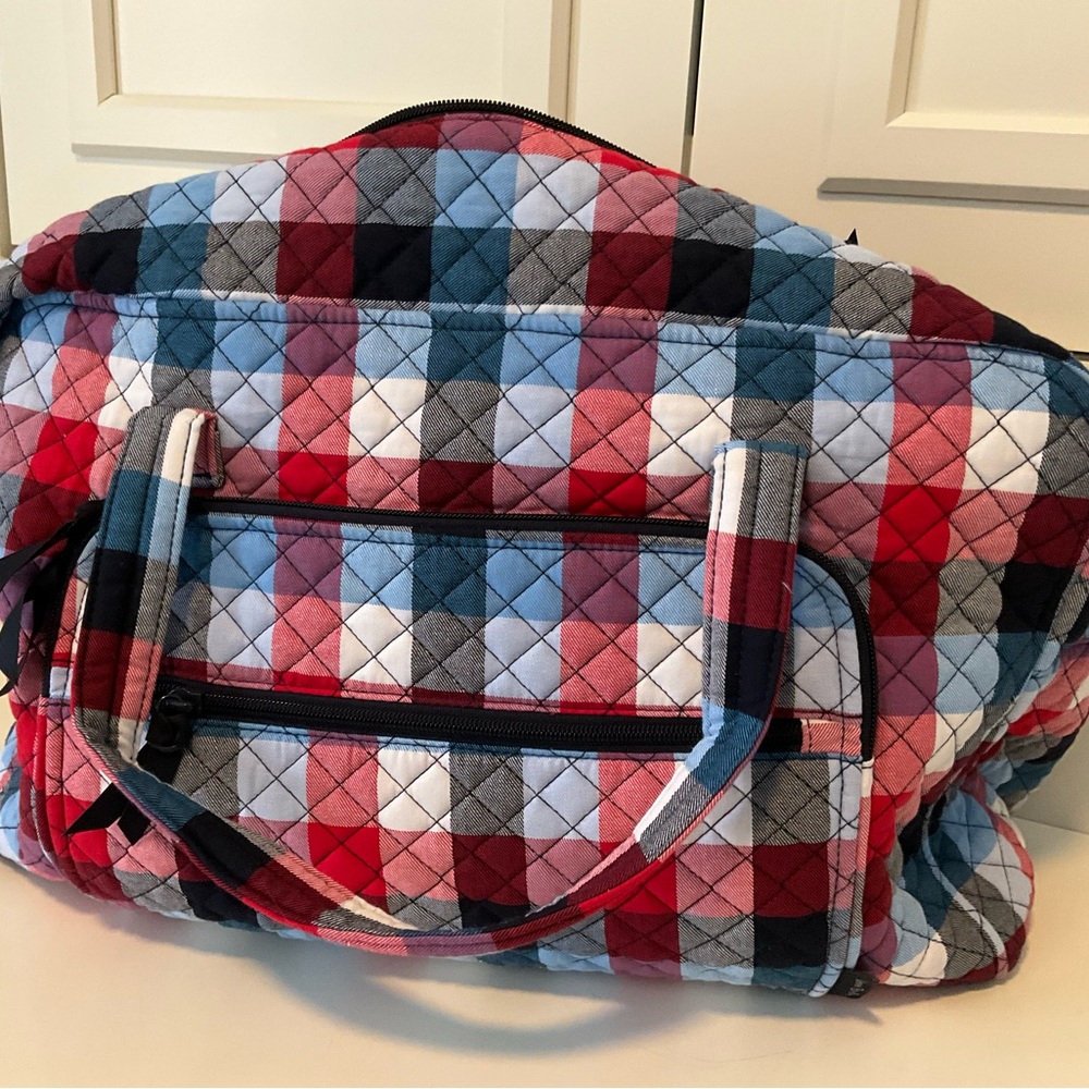Vera Bradley Travel Tote multi colored plaid.